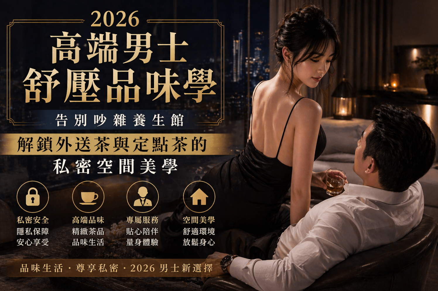 2026 高端男士舒壓品味學：告別吵雜養生館，解鎖外送茶與定點茶的私密空間美學